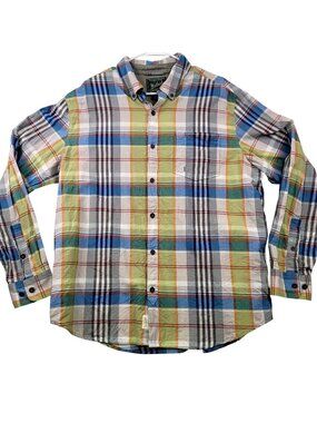 Woolrich Mens Plaid Button Down Shirt Size XL Multicolor Casual Country Layering
